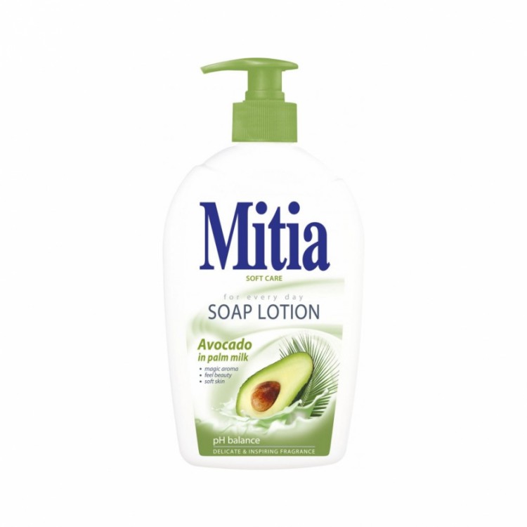 Mitia 500ml tek.mýdlo Avokádo | Toaletní mycí prostředky - Tekutá mýdla - S dávkovačem